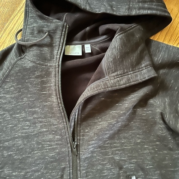 Athleta XXS hoodie zip up jacket shirt scuba trainer - Picture 2 of 4